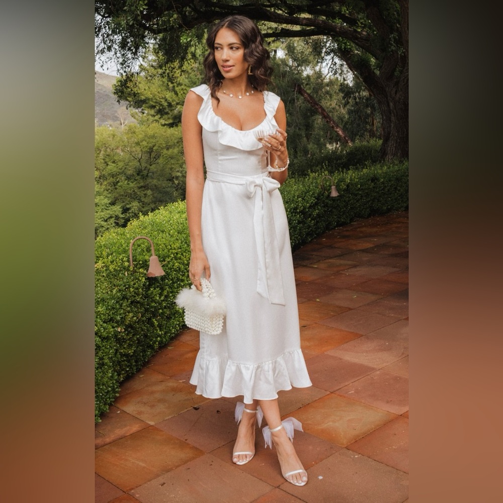 Show Me Your MuMu White Midi Dress